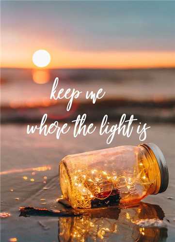 تابلو Keep Me Where the Light is سانتي متر 13*18