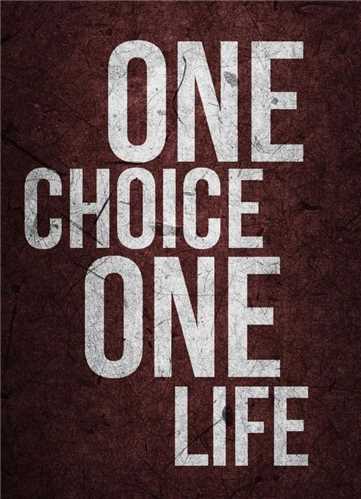 تابلو يک انتخاب يک زندگي  18*13 سانتي متر