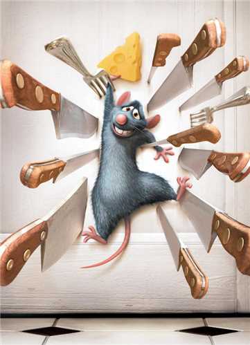 تابلو انیمیشن موش سرآشپز 18*13 سانتی متر