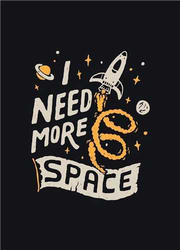 تابلو I Need More Space سانتی متر 13*18