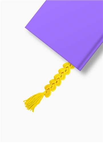 نشان کتاب بافتني زرد