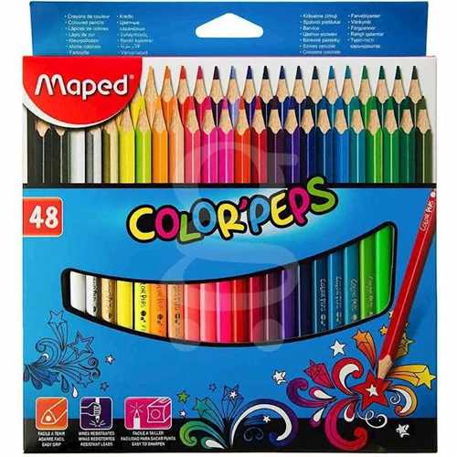 مداد رنگی 48 رنگ مقوایی