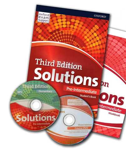 Solutions Pre Intermediate (ویراست سوم)(کتاب دانش آموز و کتاب کار و سی دی )(جنگل)