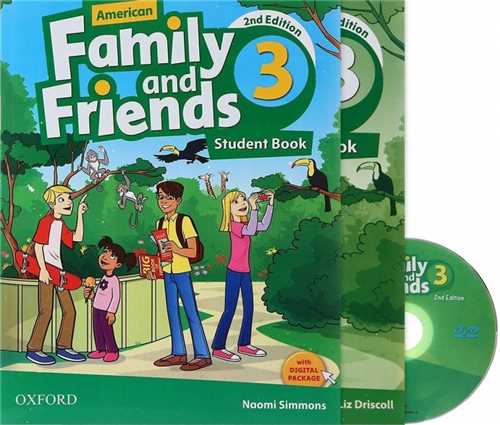 Family And Friends 3 (ویراست دوم)(کتاب دانش آموز و کتاب کار و سی دی ) (جنگل)