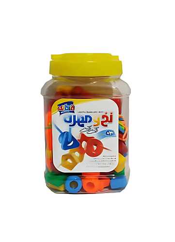 بازی نخ و مهره 100 تایی رنکی رنگی (ک24)
