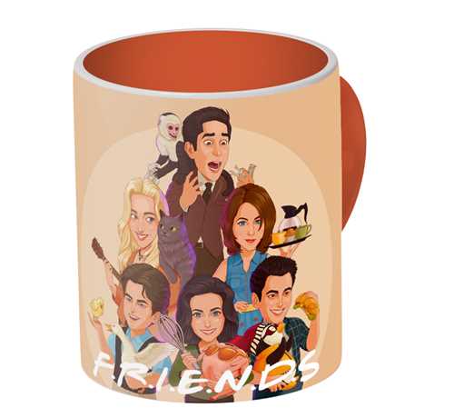 ماگ Friends تور نگی(نارنجی)کد2354