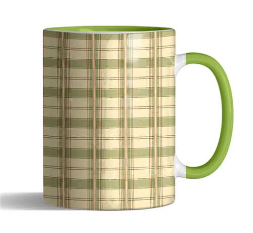 ماگ چهارخونه تورنگی(سبز)کد2363