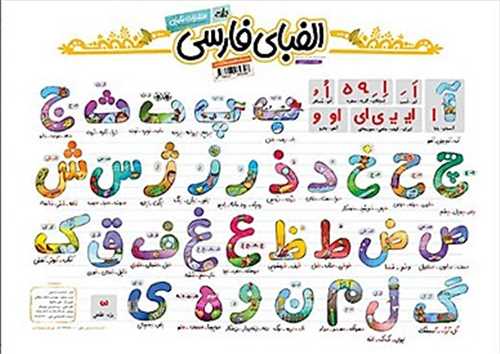 پوستر الفباي فارسي# 50*70 (A2)(نارنجي)