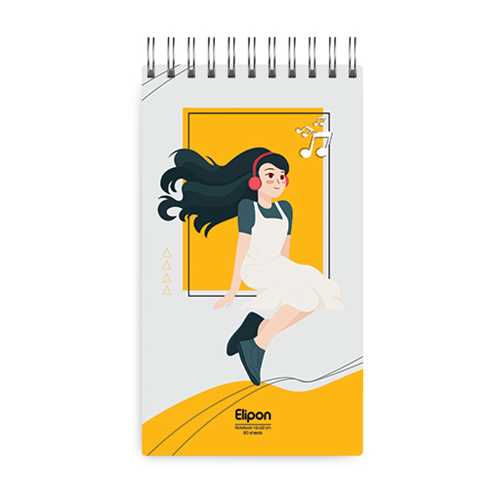 دفتر یادداشت 80 برگ سیمی (12*22)(2641630)