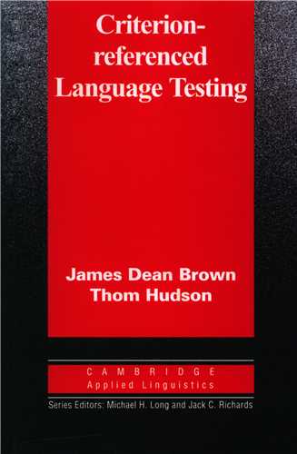 Criterion referenced Language Testing