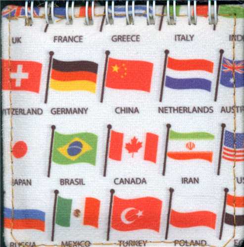 دفترپارچه ای (10*10)(طرح پرچم)(نور گیتی)