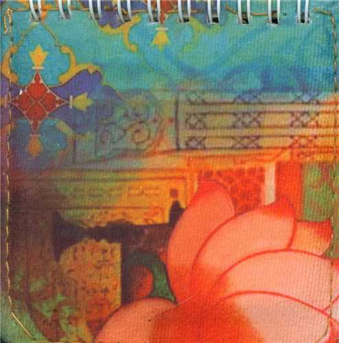 دفترپارچه ای  (10*10)(طرح گل نیلوفر)(نور گیتی)