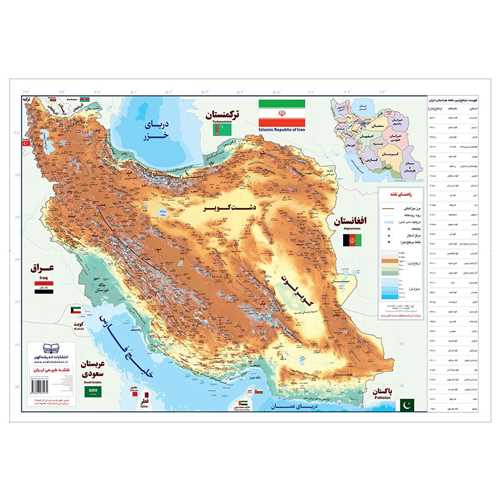 نقشه طبیعی ایران (پوستر)