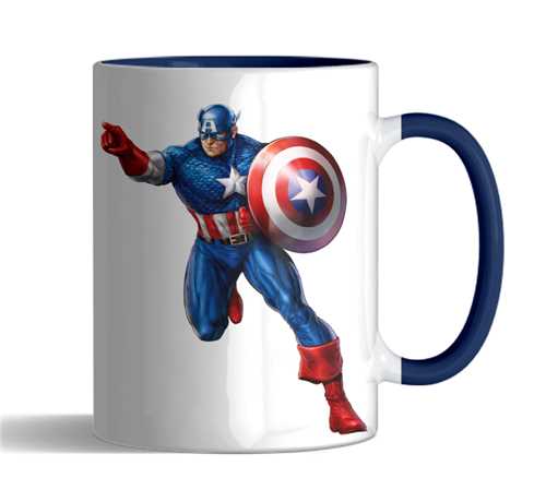 ماگ Captain America تو رنگی(سرمه ای)کد 2508