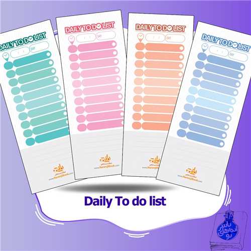 دفترچه يادداشت day to do list  (نارنجي)
