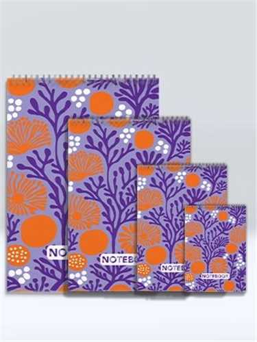 دفترچه فانتزی طرح جنگل بنفش (4 عددی)(کد1245)