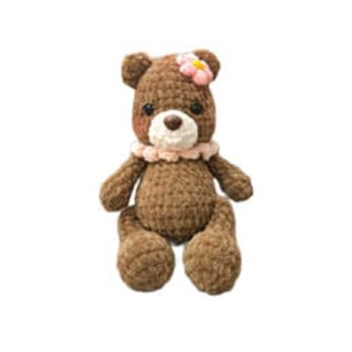عروسک خرس مخملی (27cm) (قهوه ای)