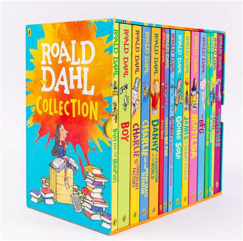 Roald Dahl Collection پک کامل رولد دال 16 جلدي)(قابدار)(جنگل)
