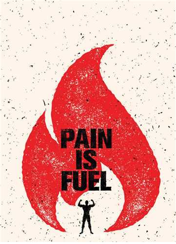 تابلو PAIN IS FUEL سانتي متر 13*18