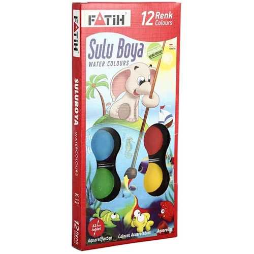 آبرنگ (12رنگ)(متوسط)(Fatih)