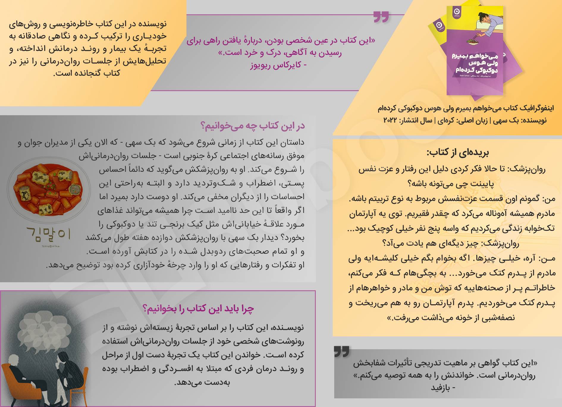 اینفوگرافیک کتاب مي خواهم بميرم ولي هوس دوکبوکي کرده ام