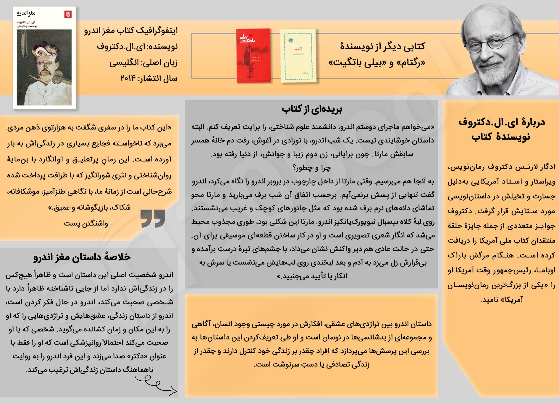 اینفوگرافیک کتاب مغز اندرو