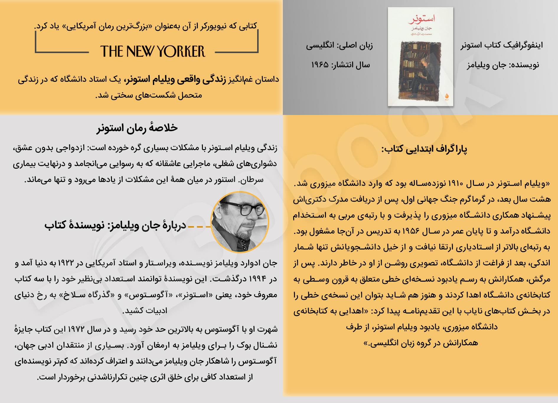 اینفوگرافیک کتاب استونر