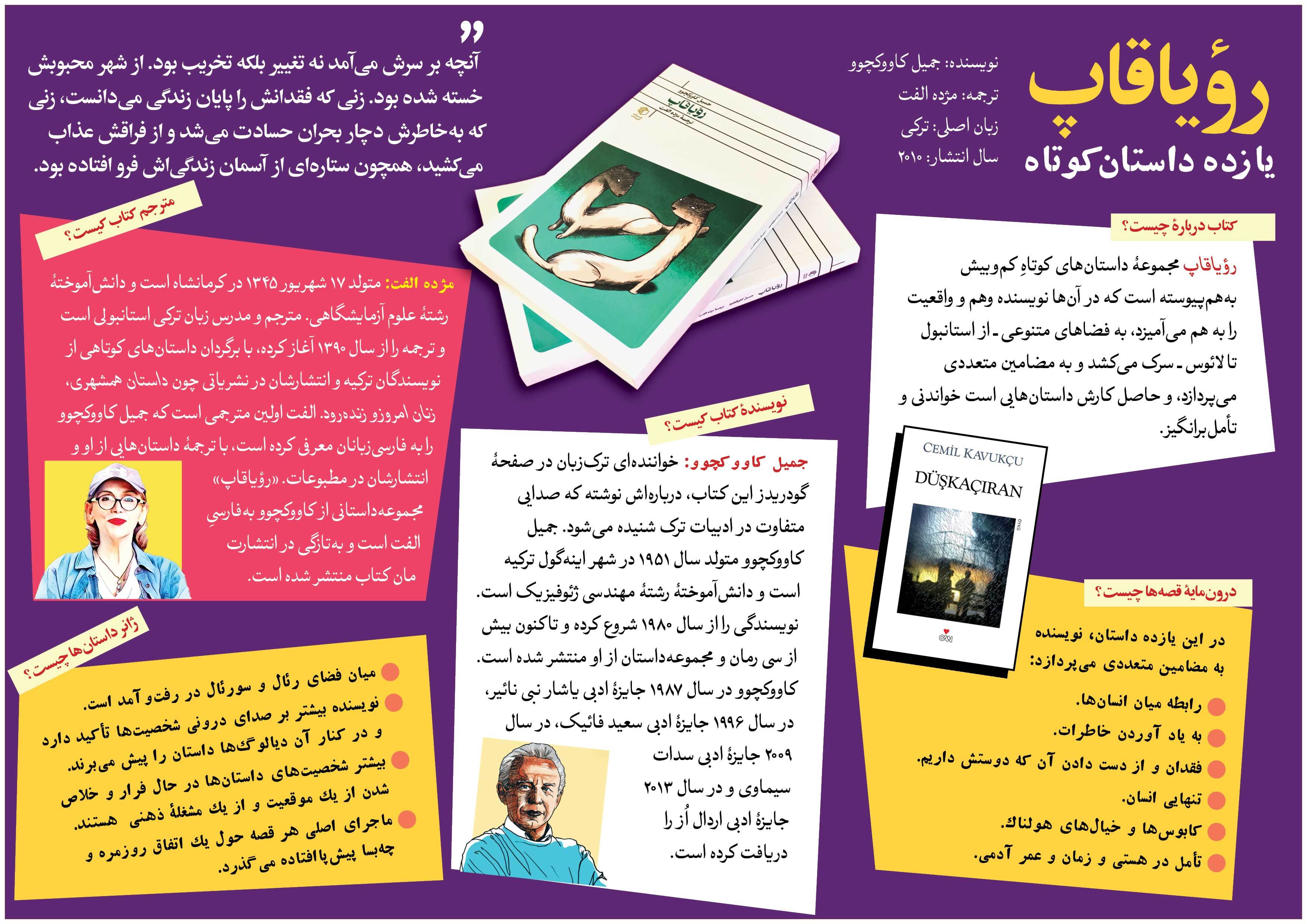 اینفوگرافیک کتاب رویا قاپ