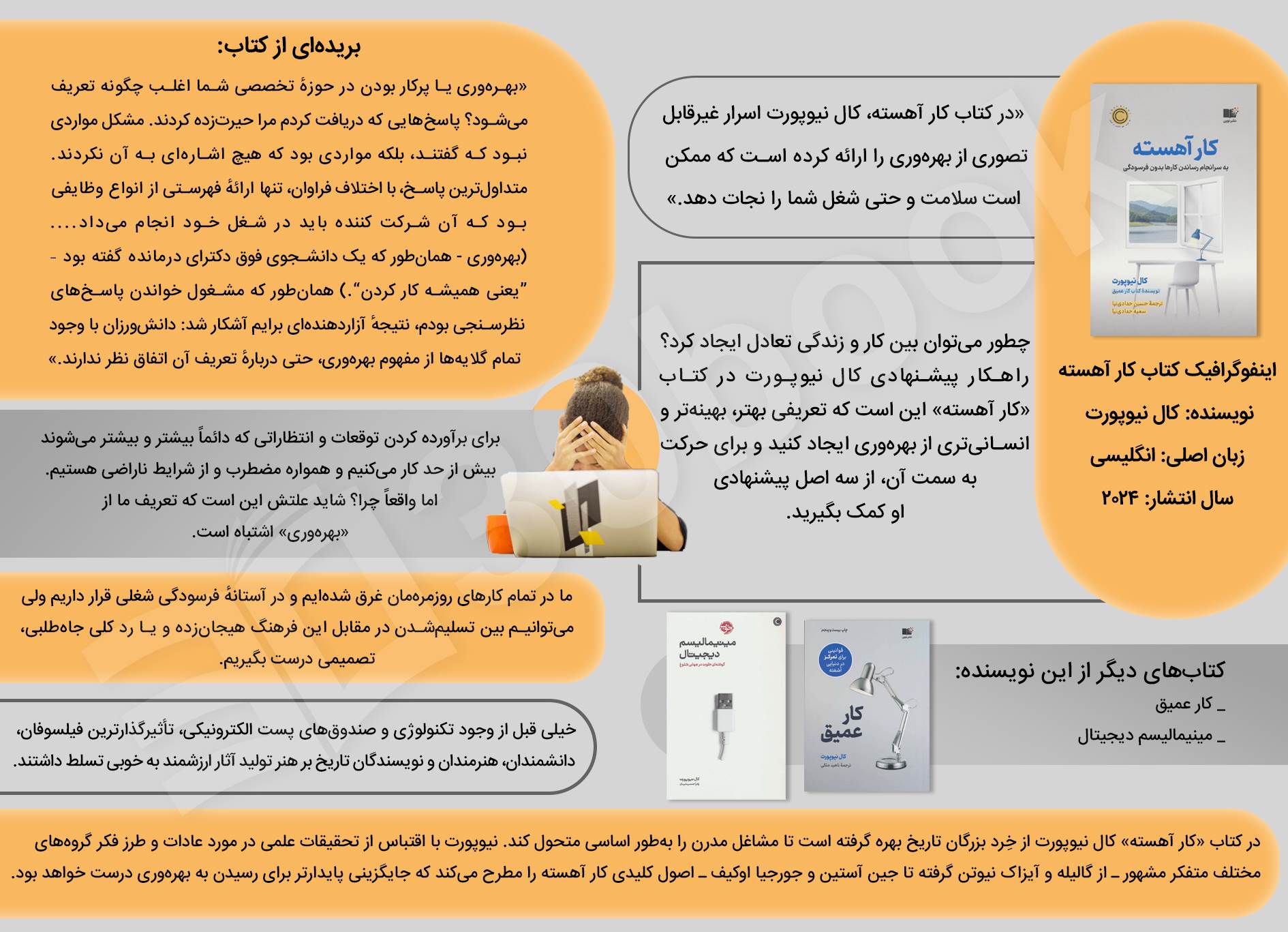 اینفوگرافیک کتاب کار آهسته