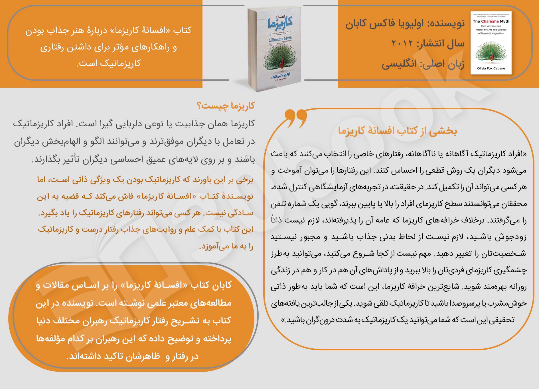 اینفوگرافیک کتاب افسانه کاریزما